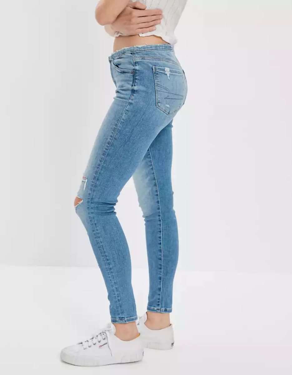 Jean American Eagle AE Ne(x)t Level Ripped Super Low-Rise Jegging Multicolore Femme | FXM-08707390